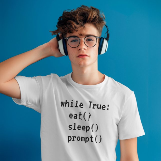 AI-kodningen T Shirt (For the prompt engineer who lives in a never-ending loop of caffeine and creativity.)