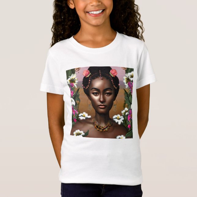 AI-konst för afrikansk skönhet T Shirt (Framsida)