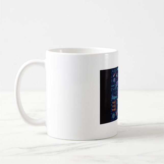 AI-konst Fysik E=mc² Vetenskap Math Mugg - Rymd Ga (Vänster)