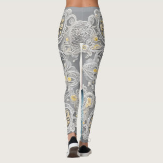 AI-konst i blommigt Sea Ocean Leggings
