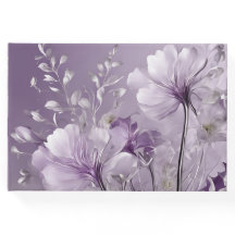 AI-konst med blommande lila blommor 