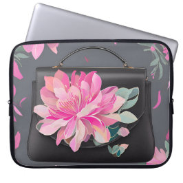 AI-konst med blommande rosor Laptop Fodral
