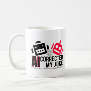 AI korrigerade mitt skämt.w. Kaffemugg