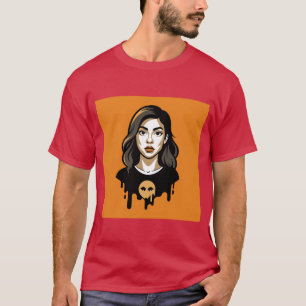 AI Kvinnlig Bilddesign – Framtiden Möter Elegans T Shirt
