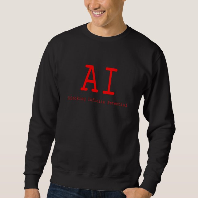 AI Låser Upp Oändlig Potential_4 Lång Ärmad Tröja (Framsida)