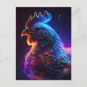 AI Neonkyckling Vykort
