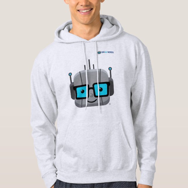 AI Nerd Hoodie: Code in Comfort with 844-AI-NERDS Hoodie (Framsida)