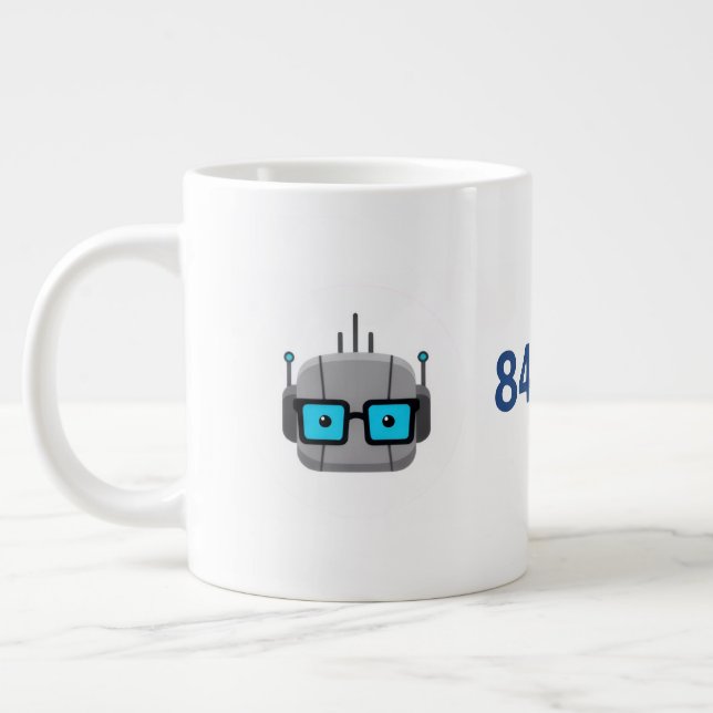 AI Nerd Jumbo Mug: Fuel Your Code with 844-AI-NERD Mugg (Vänster)