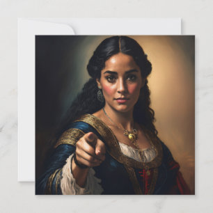 AI Noblekvinna som pekar Julkort