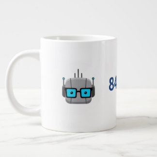AI nörd jätte mugg: Tanka din kod med 844-AI-NERD Jumbo Mugg