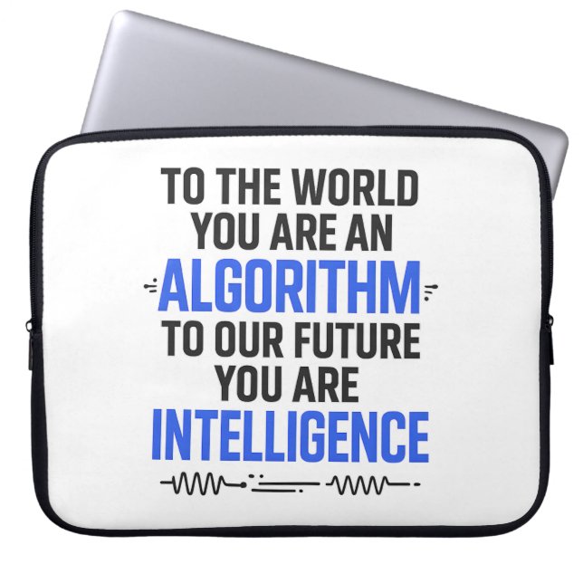 AI-offertdesign - algoritm för framtida intelligen Laptop Fodral (Framsidan)