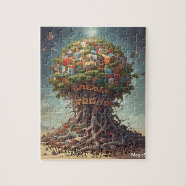 AI Ord Salad Träd Puzzle Pussel (Vertikal)