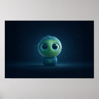 AI Pixar-Inspired Fuzzy Creatwall Art Poster