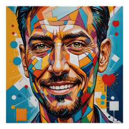 AI porträtt av en ung man Perfect Poster