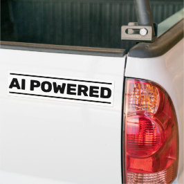 AI Powered™ Bumper Sticker Bildekal
