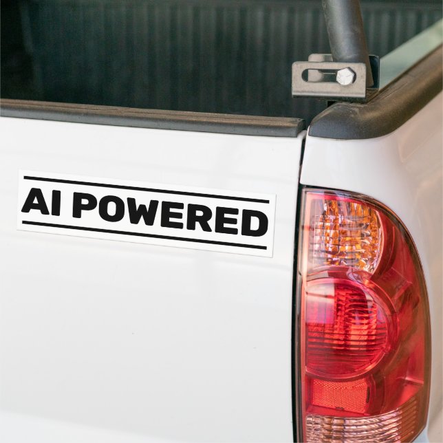 AI Powered™ Bumper Sticker Bildekal (På lastbil)