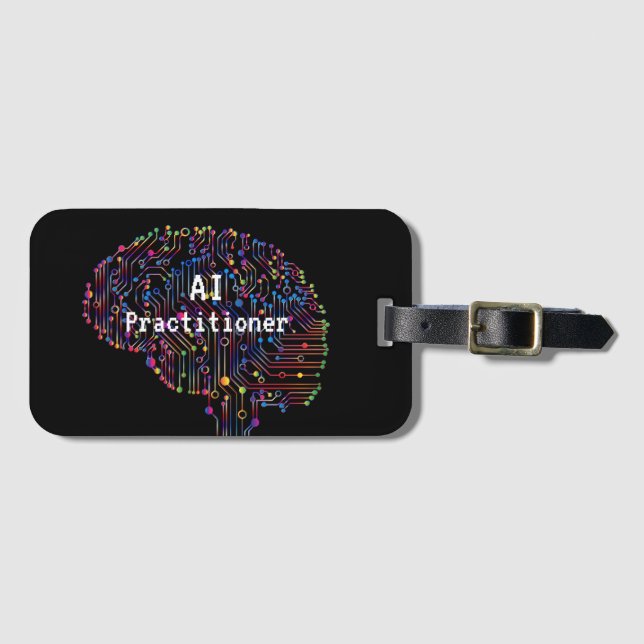 AI Practister of Artificial Intelligence Tech Bagagebricka (Framsida horisontal)