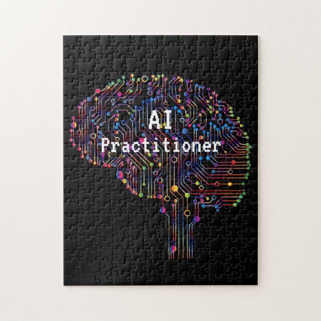 AI Practister of Artificial Intelligence Tech Pussel (Vertikal)