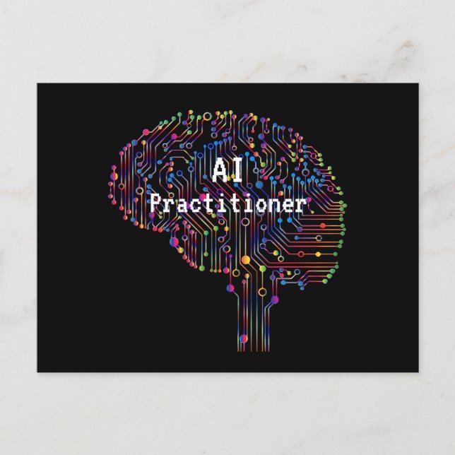 AI Practister of Artificial Intelligence Tech Vykort (Framsida)