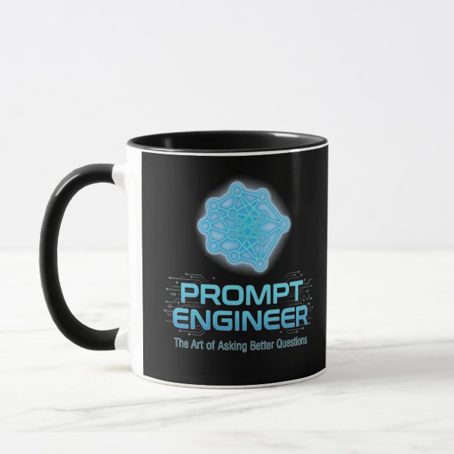 AI Prompt Engineer Kaffemugge – Rolig Tech Mugg (Vänster)
