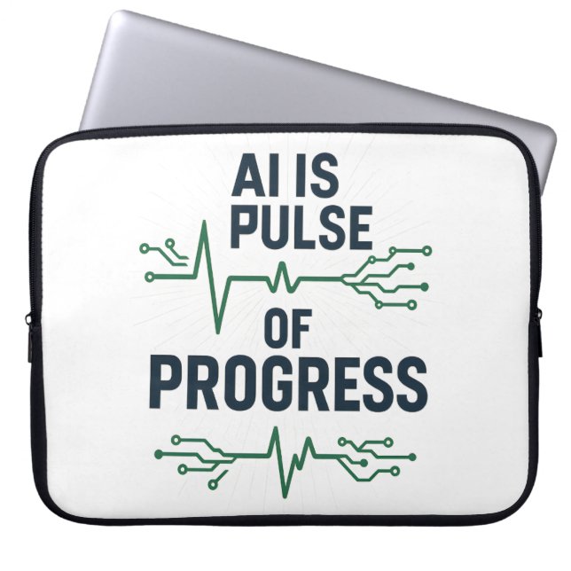 "AI Pulse Neoprenärm | Tech Progress" Laptop Fodral (Framsidan)