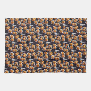 AI Pumpkin Jack o lantern Treats Kitchen Towel Kökshandduk