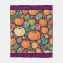 AI Pumpkin och Höst löv Blanket
