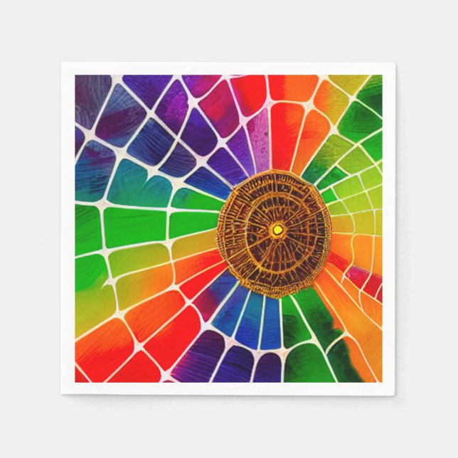 Ai Rainbow Webben Pappersservett (Framsidan)