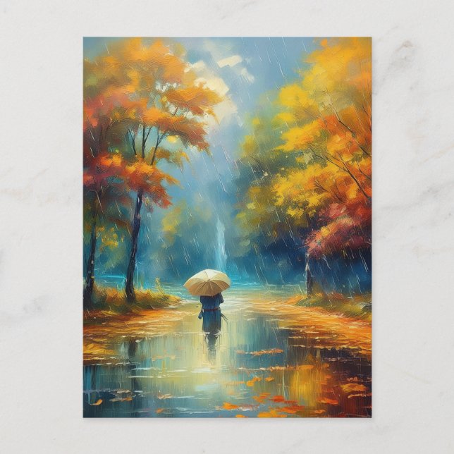 AI Rainy Day Vykort (Framsida)