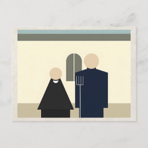 AI Remix Konstverk Minimalism Par Vykort