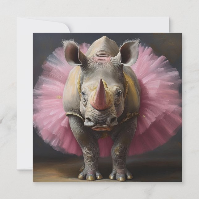 AI Rhino Ballet Julkort (Framsida)