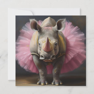 AI Rhino Ballet Julkort
