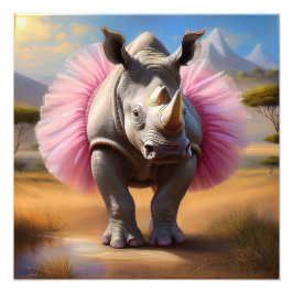 AI Rhino Tutu Fototryck