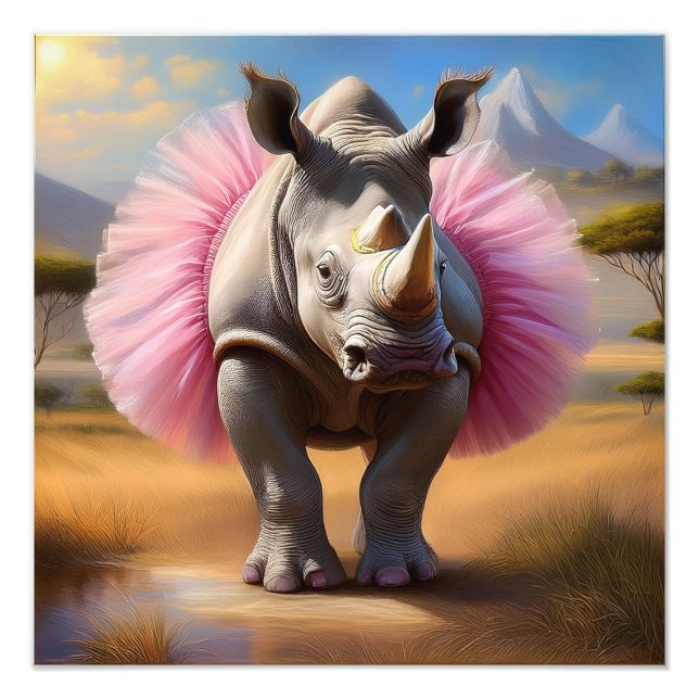 AI Rhino Tutu Fototryck (Framsidan)