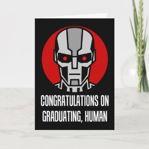 AI-robot för examensfirande Grattis på examen högs Kort