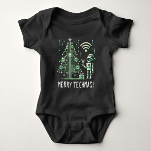 AI-robot med teknisk julgran – God Techmas T Shirt
