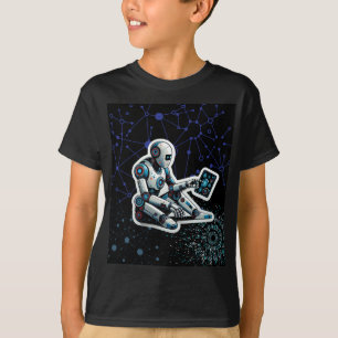 AI Robot på en dator T Shirt