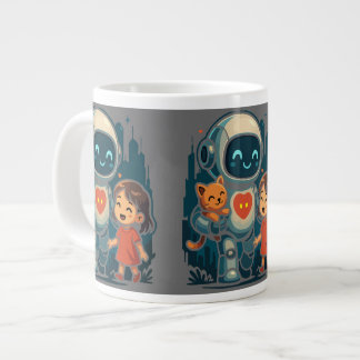 AI & Robotkaraktärer – Futuristisk Designkollektio Jumbo Mugg
