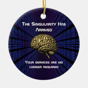 AI-singulariteten har anlänt Julgransprydnad Keramik