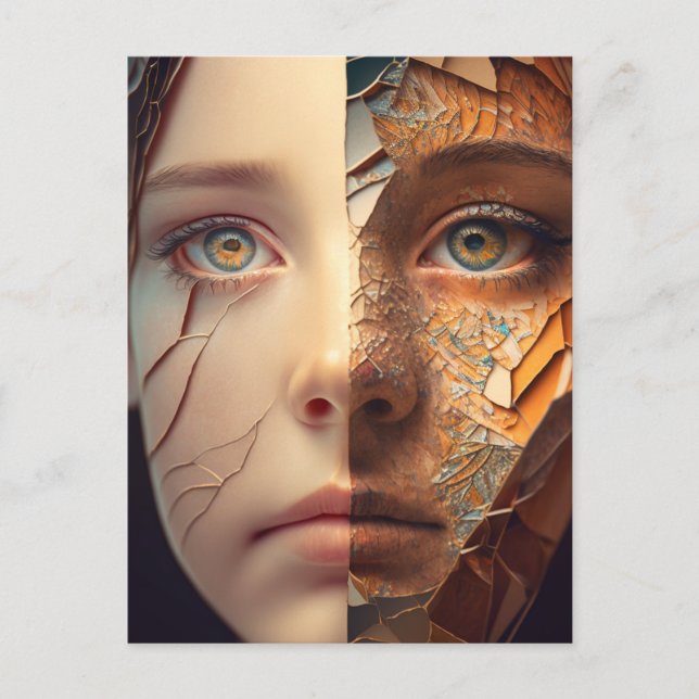 AI självporträtt Vykort (Framsida)