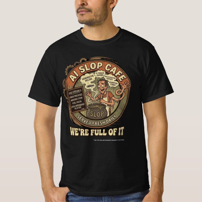 AI Slop Café T Shirt (Framsida)
