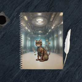 AI Steampunk Cat Anteckningsbok