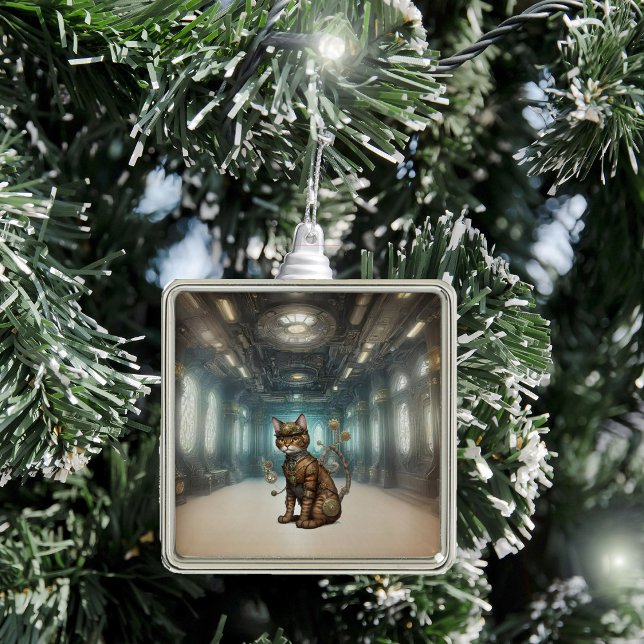 AI Steampunk Cat Ornament (Skapare uppladdad)