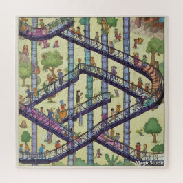 AI Strange Land Chutes and Ladders Puzzle Pussel