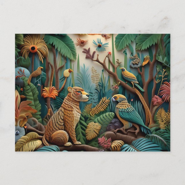 AI String Art Vykort (Framsida)