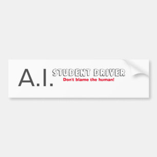 AI Student-drivrutin Bildekal