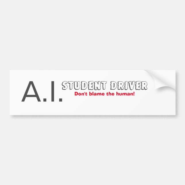AI Student-drivrutin Bildekal (Framsidan)