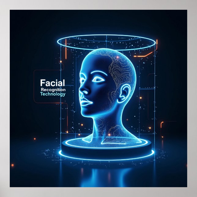 "AI-styrt erkännande av ansikte Poster (Framsidan)