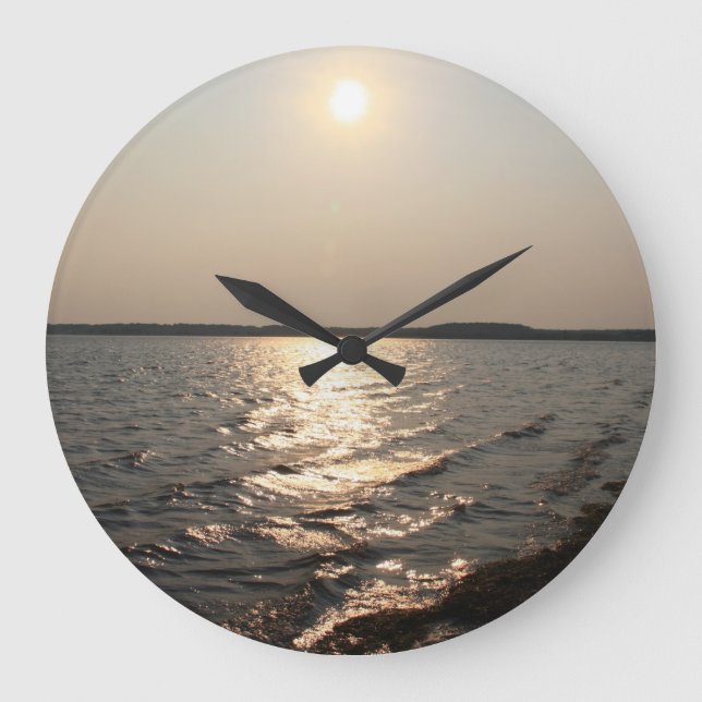 AI Sunset Clock Stor Klocka (Framsida)