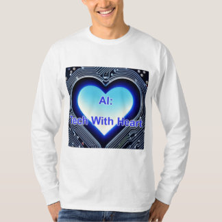 AI: Tech med hjärta Herr långärmad vit T Shirt